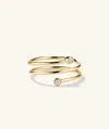 Mejuri Diamond Coil Ring In White