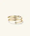 Mejuri Diamond Coil Ring In White