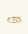 Mejuri Diamond Double Stacker Ring In Gold