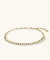 Mejuri Diamond Half Tennis Bracelet In Yellow