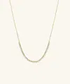 Mejuri Diamond Half Tennis Necklace In Yellow