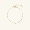 Mejuri Diamond Letter Bracelet In White
