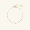Mejuri Diamond Letter Bracelet In White