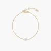 Mejuri Diamond Letter Bracelet In White