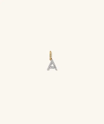 Mejuri Diamond Letter Charm In Gold
