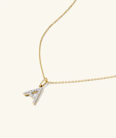 Mejuri Diamond Letter Necklace Bundle In White