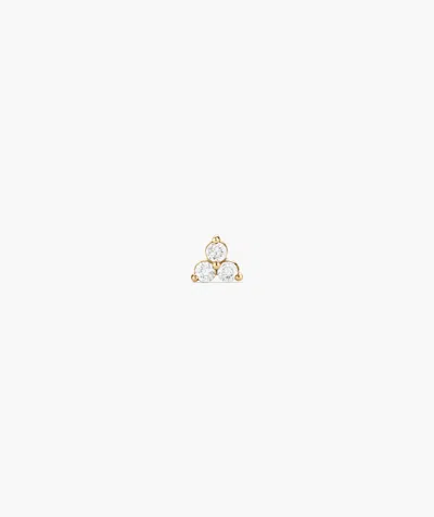 Mejuri Diamond Lotus Flat Back Stud In White