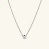 Mejuri Diamond Necklace White Gold In Silver