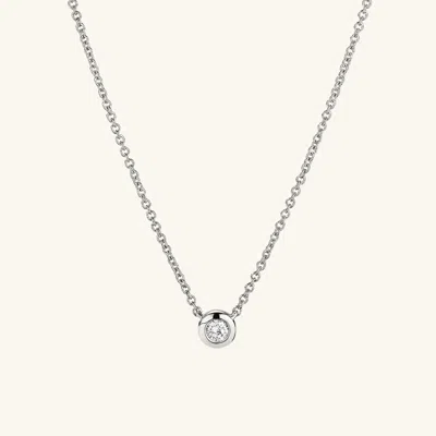 Mejuri Diamond Necklace White Gold In Silver