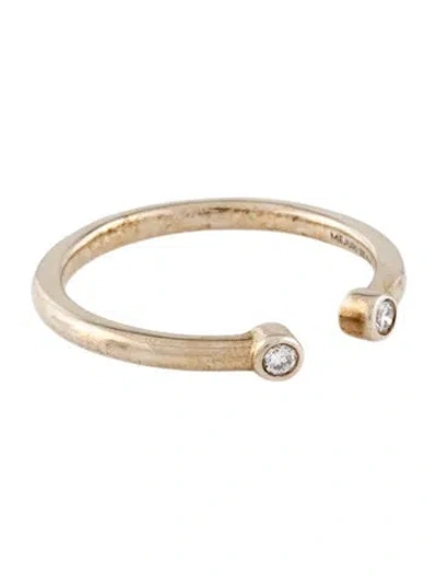 Pre-owned Mejuri Diamond Open Ring In Multi