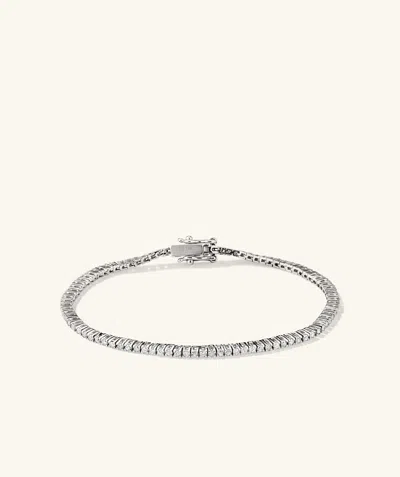 Mejuri Diamond Tennis Bracelet 1.3mm In Metallic