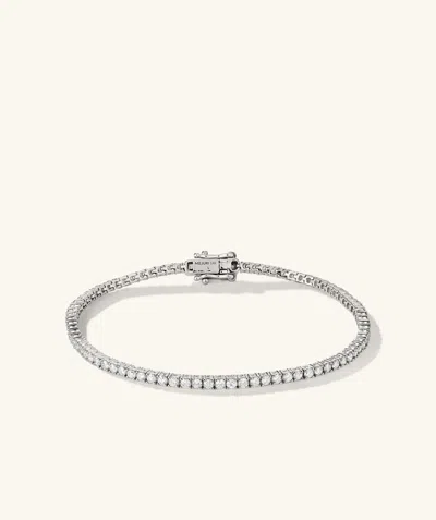 Mejuri Diamond Tennis Bracelet 1.8mm In Metallic