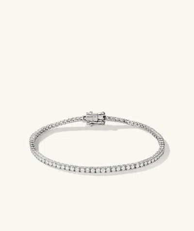 Mejuri Diamond Tennis Bracelet 1.8mm In White