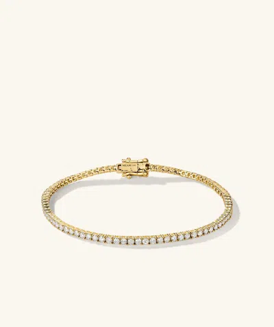 Mejuri Diamond Tennis Bracelet 1.8mm In Yellow