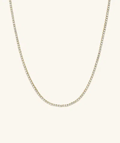 Mejuri Diamond Tennis Necklace 1.8mm In Yellow