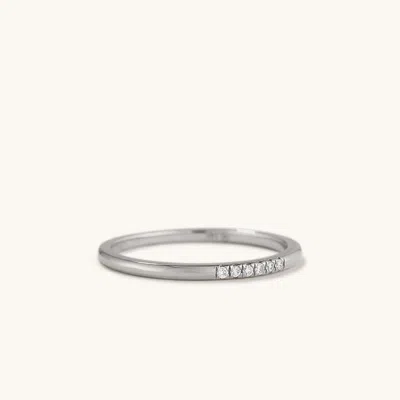 Mejuri Diamonds Line Ring In White
