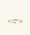 Mejuri Diamonds Open Ring In White