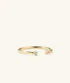 Mejuri Diamonds Open Ring In White