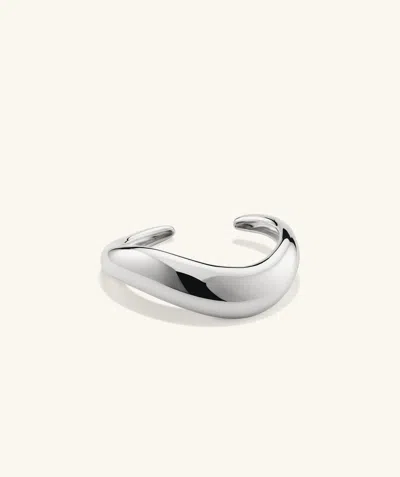 Mejuri Dome Figure Cuff Silver In White