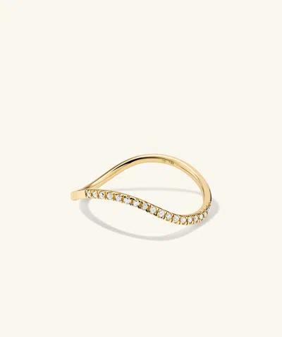 Mejuri Dôme Figure Pavé Diamond Stacker Ring In White