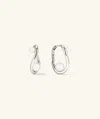 Mejuri Dôme Figure Pearl Hoops