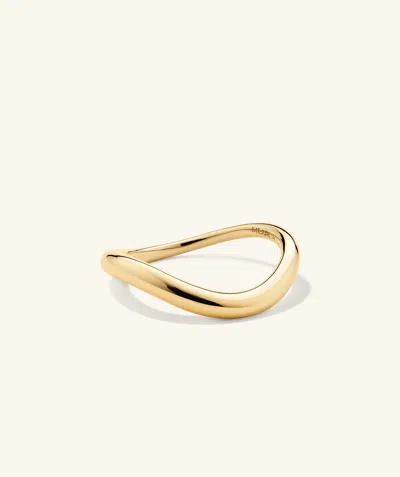 Mejuri Dôme Figure Slim Ring In Yellow
