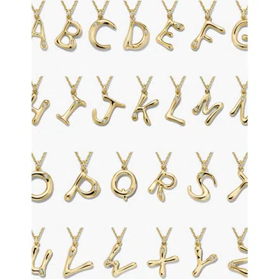 Mejuri Dôme Letter Pendant Necklace In Gold - I