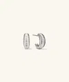 Mejuri Dome Texture Small Hoops Silver In Silver