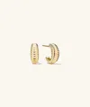 Mejuri Dome Texture Small Hoops In Vermeil
