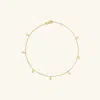 Mejuri Dot Chain Anklet In Yellow