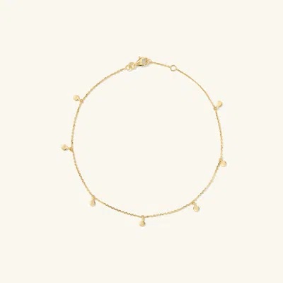 Mejuri Dot Chain Anklet In Yellow