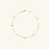 Mejuri Dot Chain Anklet In Yellow