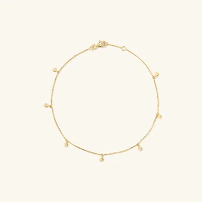 Mejuri Dot Chain Anklet In Yellow