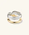 Mejuri Duet Mixed Ring In White