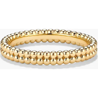 Mejuri Duo Beaded Stacker Ring In 18k Gold Vermeil