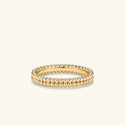 Mejuri Duo Beaded Stacker Ring In Yellow