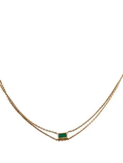 Pre-owned Mejuri Dyed Chalcedony Double Strand Layered Necklace, 15.75", 15.75" In Multicolor