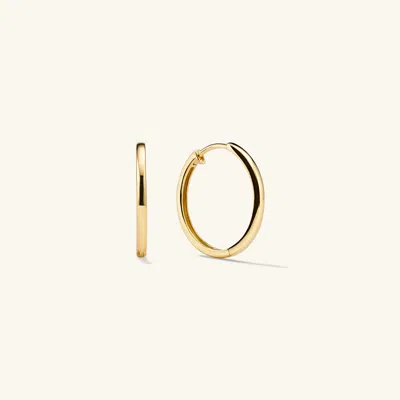 Mejuri Easy Medium Hoops In Yellow