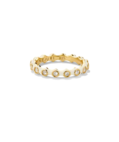 Mejuri Enamel Charlotte Stacker Ring In White