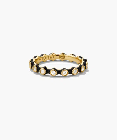Mejuri Enamel Charlotte Stacker Ring In White