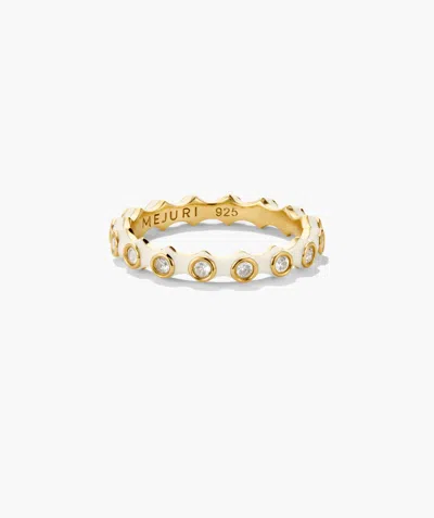 Mejuri Enamel Charlotte Stacker Ring In White