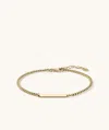 Mejuri Engravable Bar Curb Chain Bracelet In Yellow