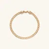 Mejuri Flat Curb Chain Bracelet In Yellow