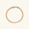 Mejuri Flat Curb Chain Bracelet In Yellow
