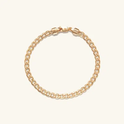 Mejuri Flat Curb Chain Bracelet In Yellow