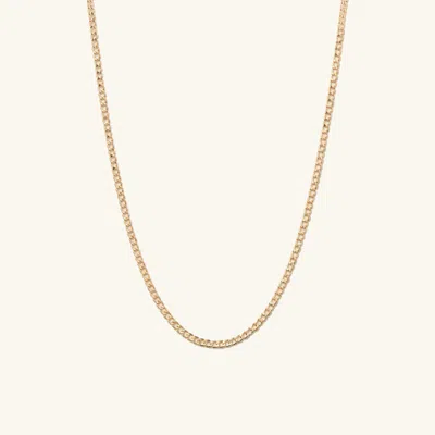 Mejuri Flat Curb Chain Necklace In Yellow