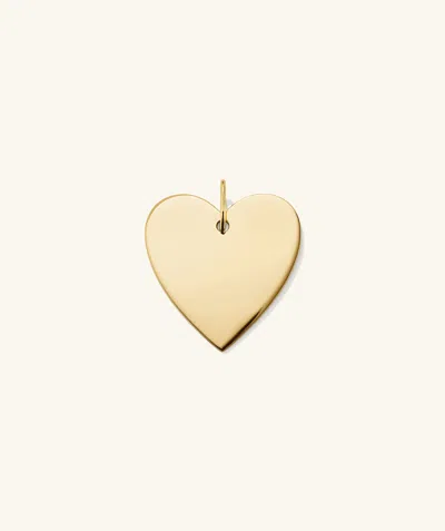 Mejuri Flat Heart Charm In Yellow