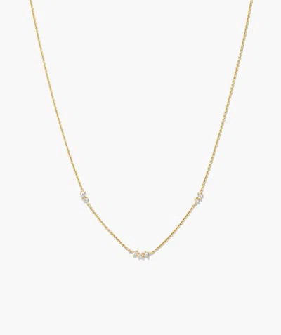 Mejuri Floating Lab Grown Sapphire Necklace In White