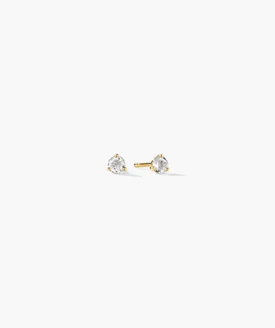 Mejuri Gemstone Mini Studs In White