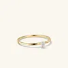 Mejuri Gemstone Trillion Stacker Ring In White